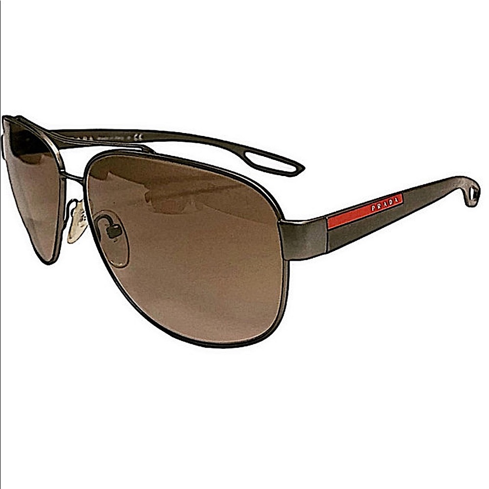 Prada Sunglasses Linea Rossa, mSport SPS 58Q DG1 1X1 Pilot Unisex Sunglasses EUC